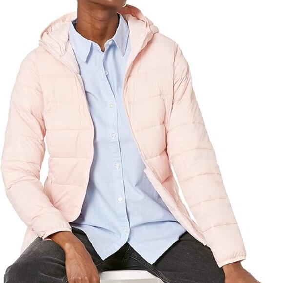 Women's Lightweight Water-Resistant Packable Hooded Puffer Coat (XS) - Picture 5 of 7